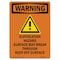 Signmission Safety Sign, OSHA WARNING, 24" Height, Suffocation Hazard, Portrait OS-WS-D-1824-V-13553 - alternate 1